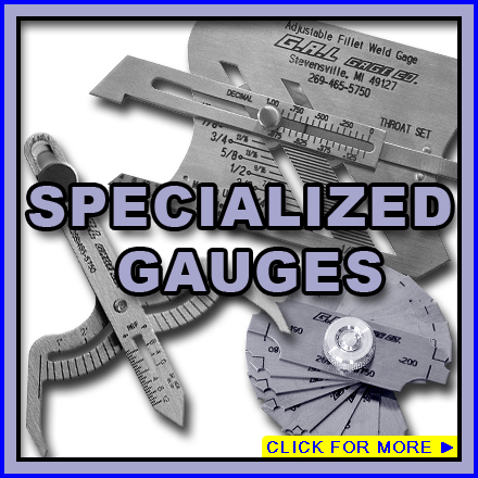 Specialized Weld Measuring Fillet Gauges: Unique Requirement Gauges for checking / measuring Large Fillet Welds, Small Fillet Welds, Unequal Leg