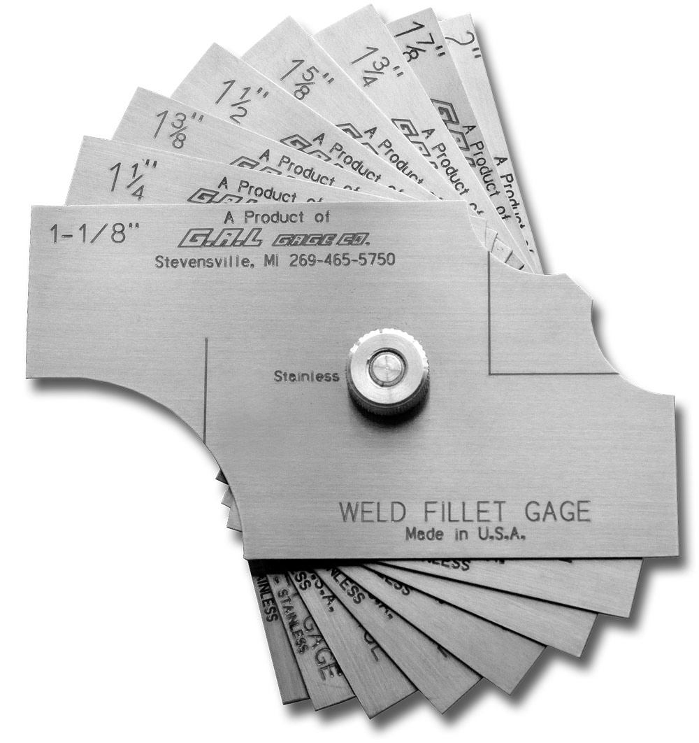 Welding Fillet Gage 8 piece set 2~1/8-3 Inch inspection Gauge Measure tool 