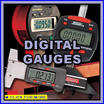 Digital Weld Measuring Pit Gauges: Readouts in Inch and Metric (Exacto, Swiss Precision Instruments)