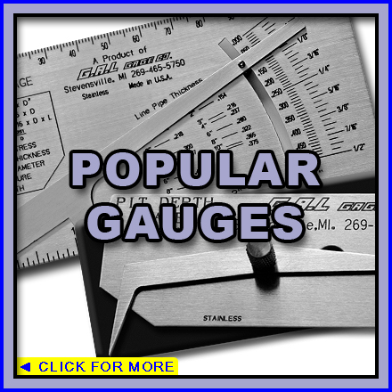 Popular Weld Measuring Pit Gauges: VWAC (Visual Weld Acceptance Criteria) Gauges- Measures Undercut, Pits, Crowns, Porosity